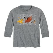 The Lion King - Hakuna Matata Outlined Words - Toddler \u0026 Youth Long Sleeve Graphic T-Shirt